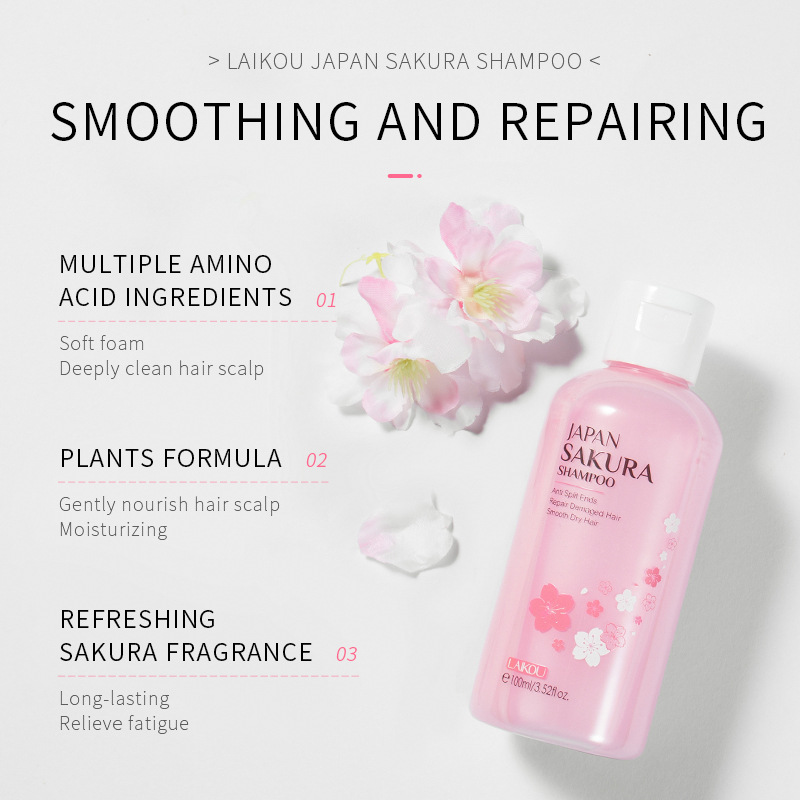 LAIKOU اليابان ساكورا شامبو إص - مراجعة Hair Care Korean Products وسعره